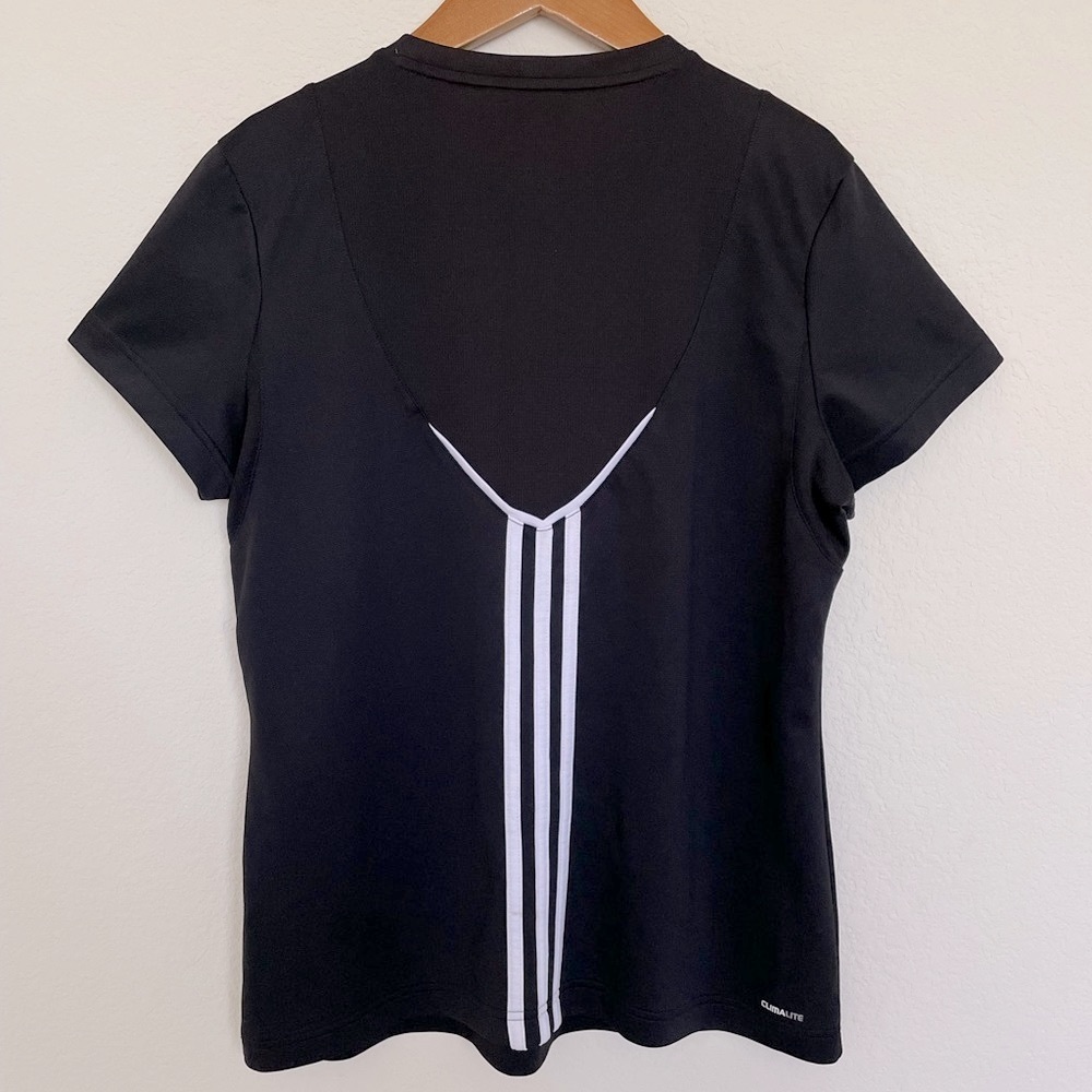 ADIDAS black sport t-shirt gym white
